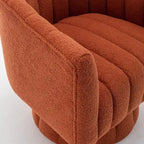 Sedia a botte girevole rotonda imbottita in velluto SEYNAR Modern Glam