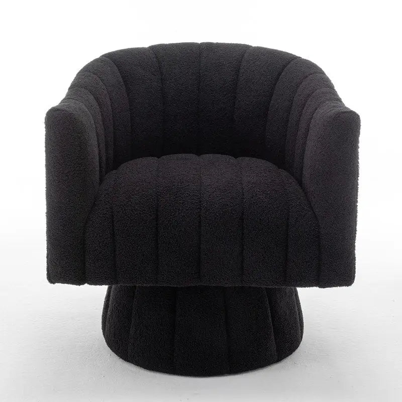 Sedia a botte girevole rotonda imbottita in velluto SEYNAR Modern Glam