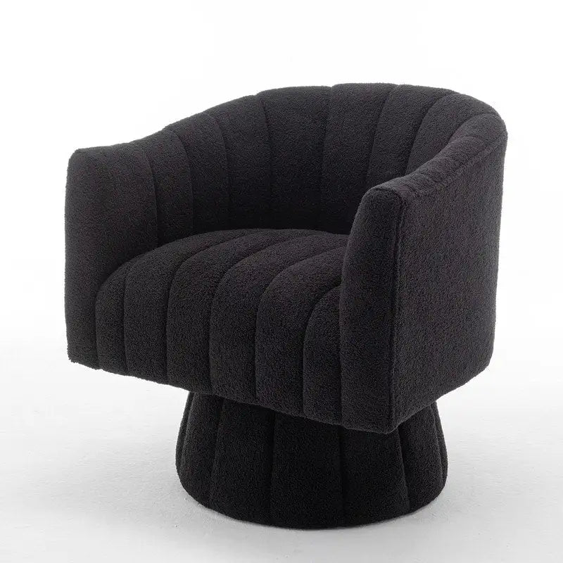 Sedia a botte girevole rotonda imbottita in velluto SEYNAR Modern Glam