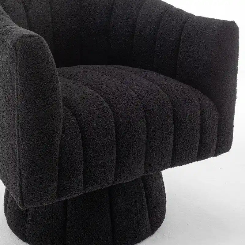 Sedia a botte girevole rotonda imbottita in velluto SEYNAR Modern Glam