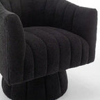 Sedia a botte girevole rotonda imbottita in velluto SEYNAR Modern Glam