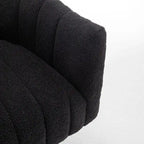 Sedia a botte girevole rotonda imbottita in velluto SEYNAR Modern Glam