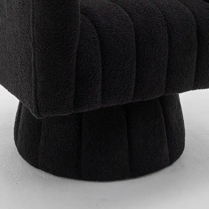 Sedia a botte girevole rotonda imbottita in velluto SEYNAR Modern Glam