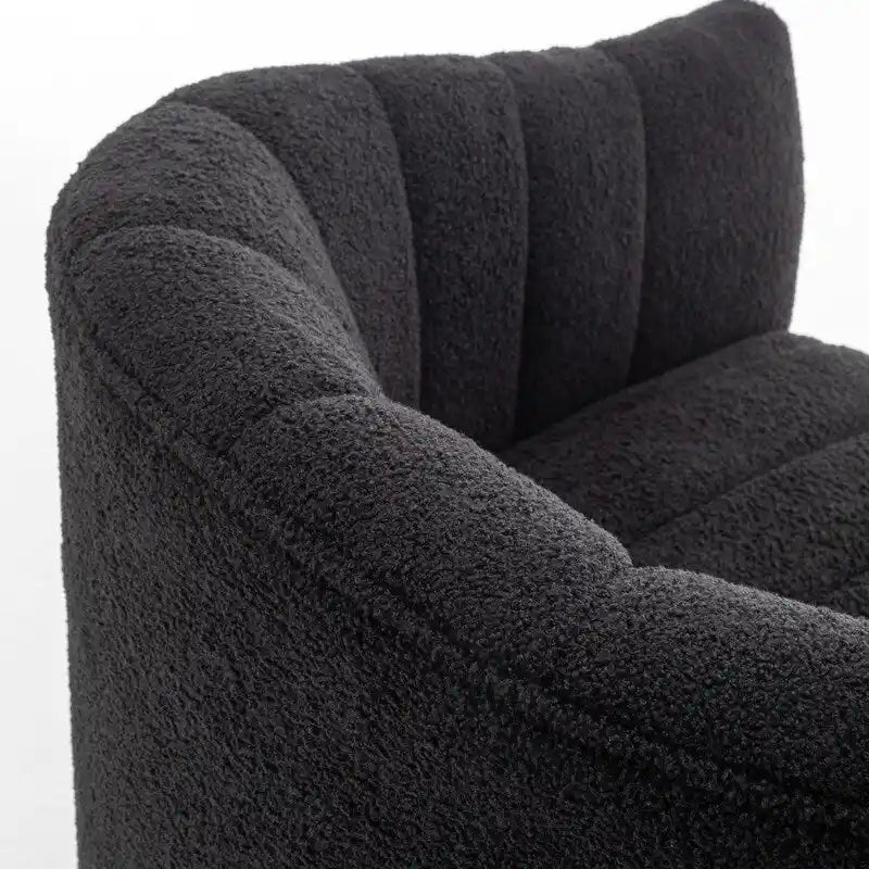 Sedia a botte girevole rotonda imbottita in velluto SEYNAR Modern Glam