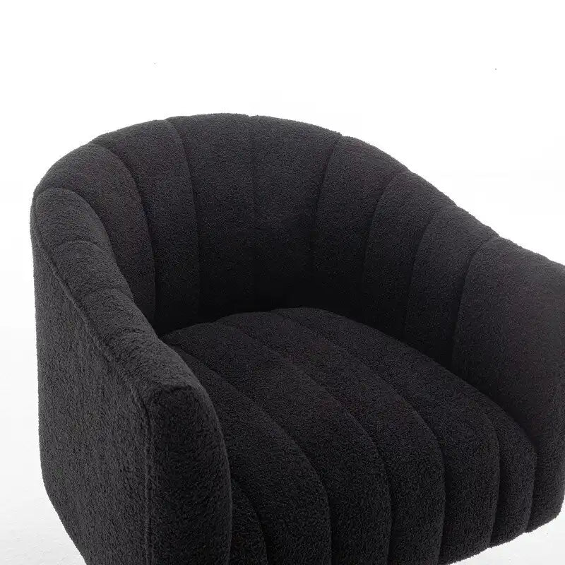 Sedia a botte girevole rotonda imbottita in velluto SEYNAR Modern Glam