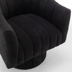 Sedia a botte girevole rotonda imbottita in velluto SEYNAR Modern Glam