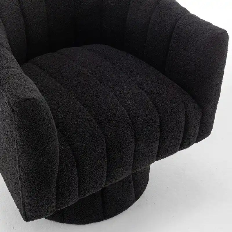 Sedia a botte girevole rotonda imbottita in velluto SEYNAR Modern Glam