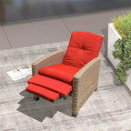 Outdoor All-Weather Wicker Reclining Patio Chair