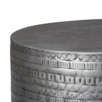WYNDENHALL Jean Tavolino con accenti in metallo con motivo tribale, larghezza 15 e assemblato - 15w x 15d x 20h