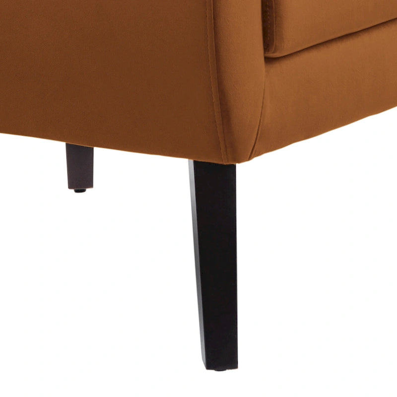 Set di 2 Poltrone Accent in Velluto per Soggiorno, Poltrona Imbottita