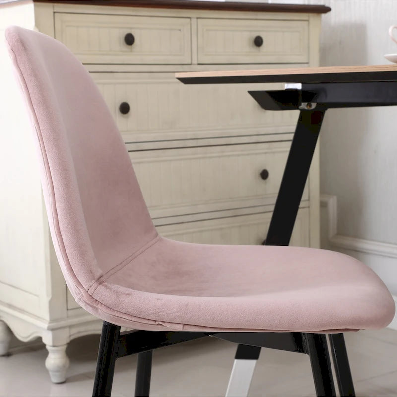 Set da pranzo contemporaneo 5 pezzi Roundhill Furniture Lassan, tavolo rotondo bianco e 4 sedie