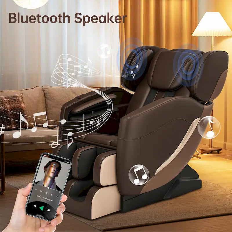 Poltrona massaggiante a corpo intero riscaldata Ukuowu Favor-SS01 con modalità a gravità zero e lettore musicale Bluetooth