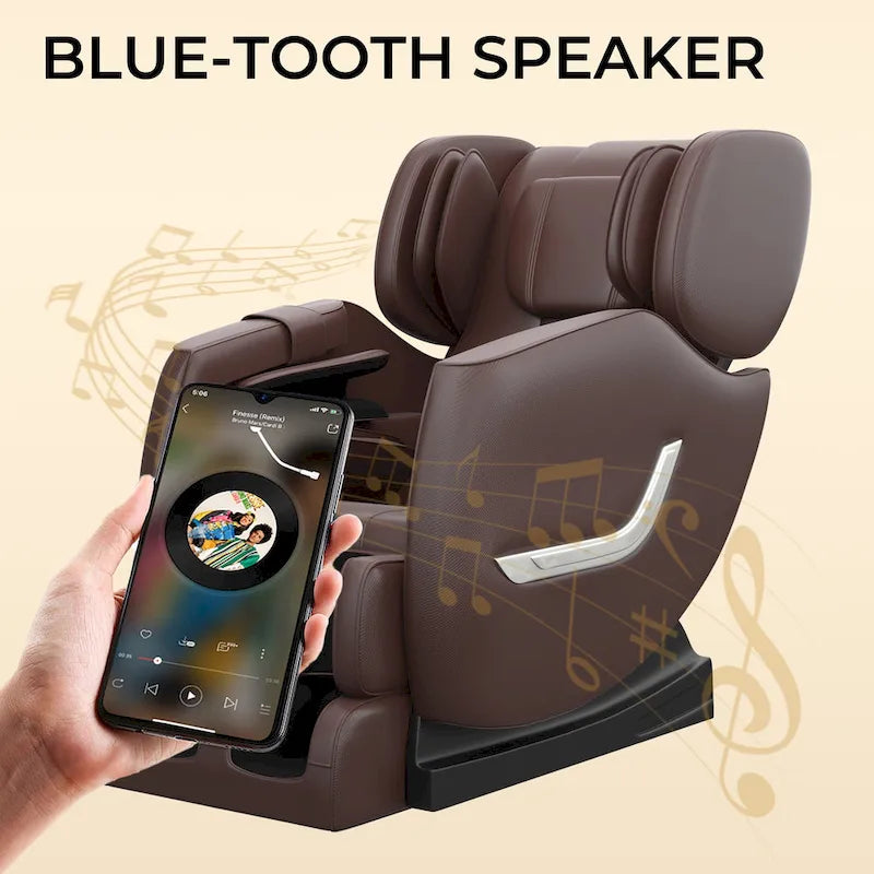 Poltrona massaggiante a corpo intero riscaldata Ukuowu Favor-SS01 con modalità a gravità zero e lettore musicale Bluetooth