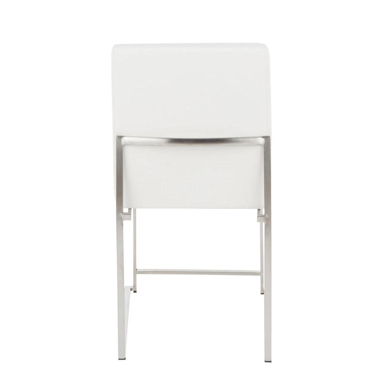 Sedia da pranzo Silver Orchid Forrest con schienale alto in acciaio inossidabile (Set di 2)