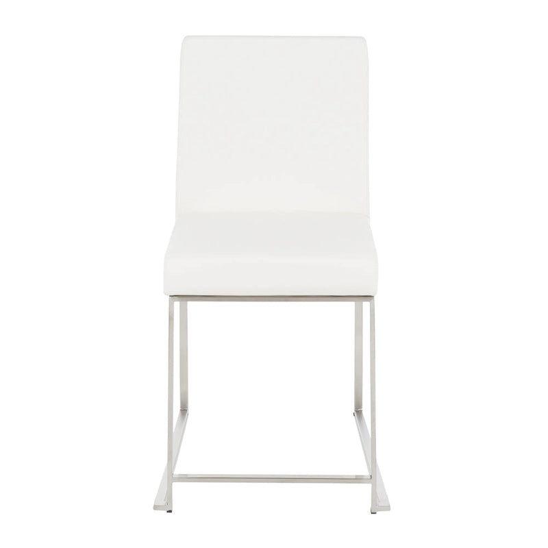 Sedia da pranzo Silver Orchid Forrest con schienale alto in acciaio inossidabile (Set di 2)