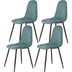 HomyLin Set di 4 Sedie da Sala da Pranzo Imbottite in Tessuto con Schienale Basso Senza Braccioli