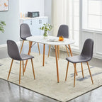 HomyLin Set di 4 Sedie da Sala da Pranzo Imbottite in Tessuto con Schienale Basso Senza Braccioli