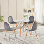 HomyLin Set di 4 Sedie da Sala da Pranzo Imbottite in Tessuto con Schienale Basso Senza Braccioli