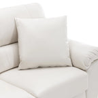 Set da Salotto Imbottito Morden Fort, 2 Pezzi, Poltrona in Similpelle, Divano