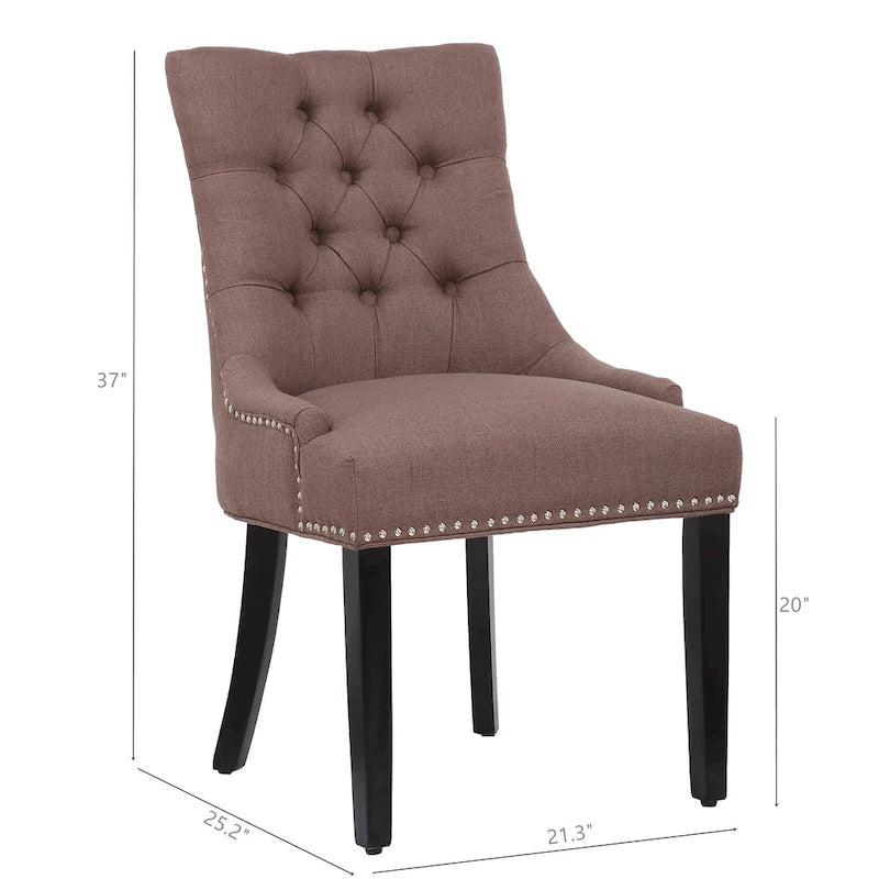 Sedia da pranzo imbottita Grandview Tufted (set da 2)