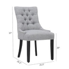Sedia da pranzo imbottita Grandview Tufted (set da 2)