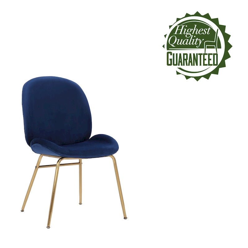 Sedia da pranzo Porthos Home Cace in velluto con gambe dorate