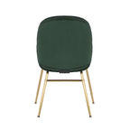 Sedia da pranzo Porthos Home Cace in velluto con gambe dorate