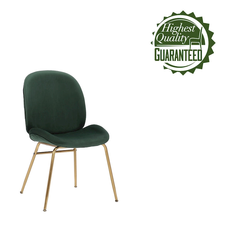 Sedia da pranzo Porthos Home Cace in velluto con gambe dorate