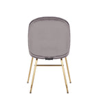 Sedia da pranzo Porthos Home Cace in velluto con gambe dorate