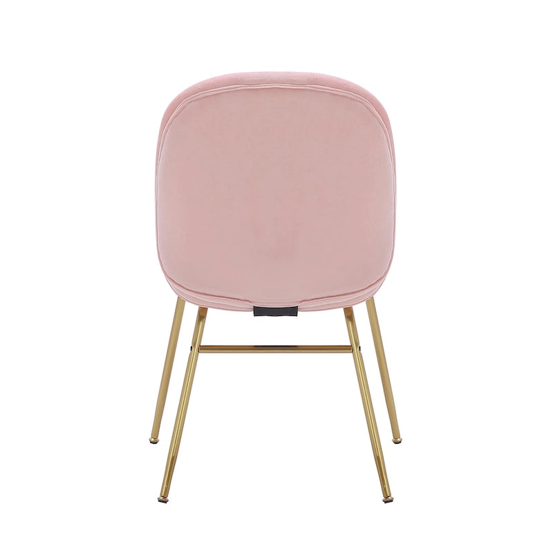 Sedia da pranzo Porthos Home Cace in velluto con gambe dorate