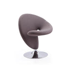 Poltrona girevole accent Curl Chrome di Manhattan Comfort in misto lana (Set di 2)