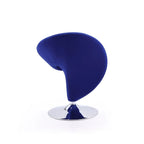 Poltrona girevole accent Curl Chrome di Manhattan Comfort in misto lana (Set di 2)