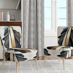 Designart Black And Gold Cubic Expression VII Poltrona d'accento moderna e contemporanea imbottita e Poltrona moderna