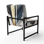 Designart Black And Gold Cubic Expression VII Poltrona d'accento moderna e contemporanea imbottita e Poltrona moderna