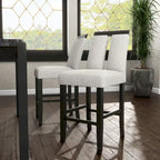 Sedia alta da bancone moderna imbottita Strick & Bolton Lange (Set di 2)