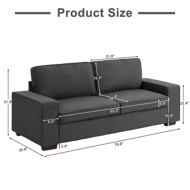Divano a 3 posti moderno Loveseat 80