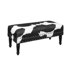 Panca in finto pelo bovino Designs4Comfort di Convenience Concepts con borchie decorative