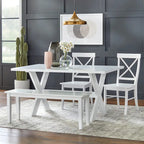 Tavolo da pranzo da picnic con base a X Simple Living Sumner