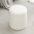 Adeco Poggiapiedi Pouf 33 cm Sgabello in Tessuto per Soggiorno Camera da Letto