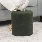 Adeco Poggiapiedi Pouf 33 cm Sgabello in Tessuto per Soggiorno Camera da Letto