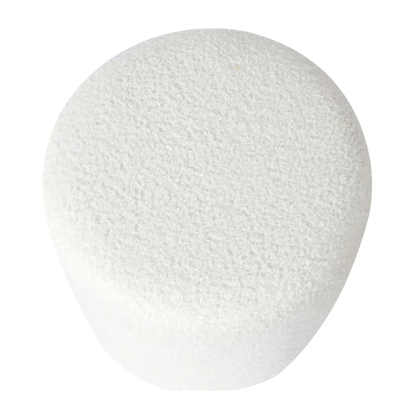 Adeco Poggiapiedi Pouf 33 cm Sgabello in Tessuto per Soggiorno Camera da Letto