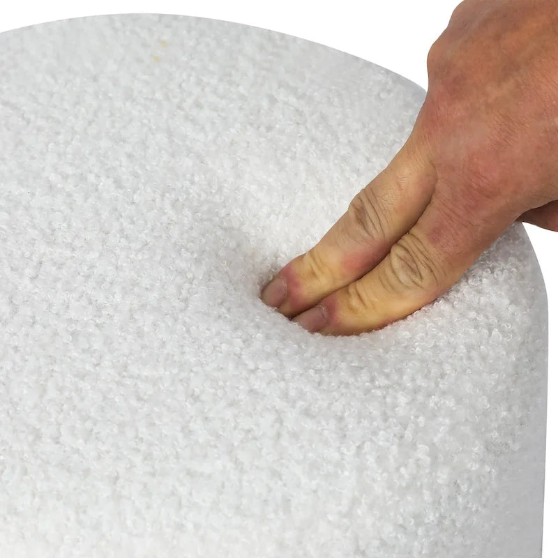 Adeco Poggiapiedi Pouf 33 cm Sgabello in Tessuto per Soggiorno Camera da Letto