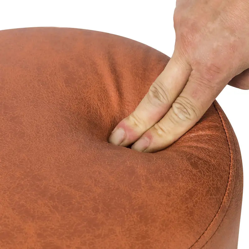 Adeco Poggiapiedi Pouf 33 cm Sgabello in Tessuto per Soggiorno Camera da Letto