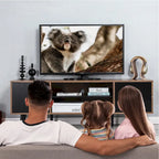 Supporto TV moderno AVAWING Mid-Century per televisori fino a 60 pollici con contenitore e ripiano aperto
