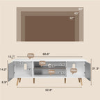 Supporto TV moderno AVAWING Mid-Century per televisori fino a 60 pollici con contenitore e ripiano aperto