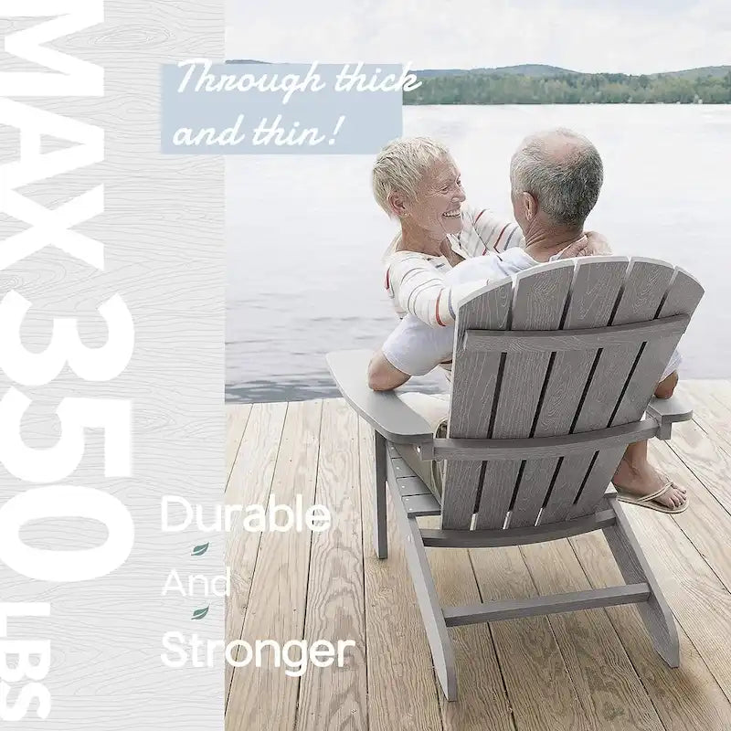 WINSOON Sedia Adirondack in plastica HIPS per esterni per tutte le stagioni