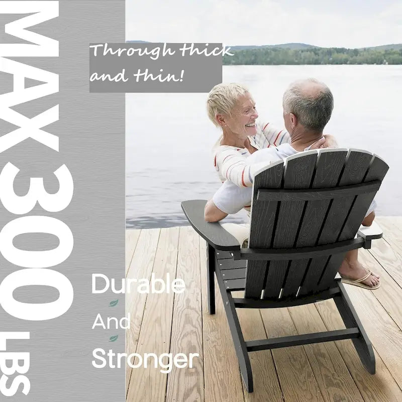 WINSOON Sedia Adirondack in plastica HIPS per esterni per tutte le stagioni