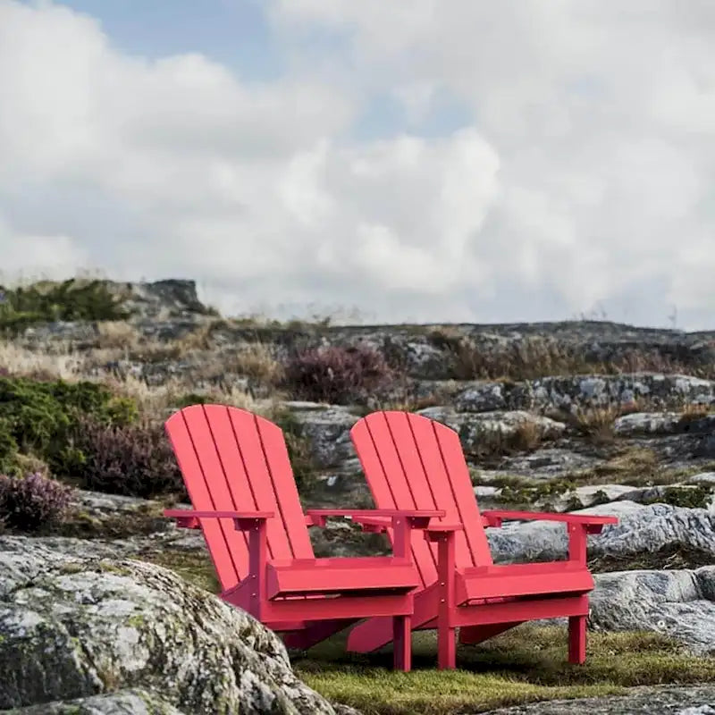 WINSOON Sedia Adirondack in plastica HIPS per esterni per tutte le stagioni
