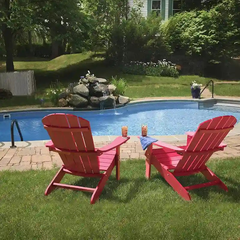 WINSOON Sedia Adirondack in plastica HIPS per esterni per tutte le stagioni