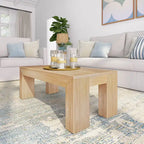 Tavolino rettangolare moderno Plank and Beam - 40 x 20